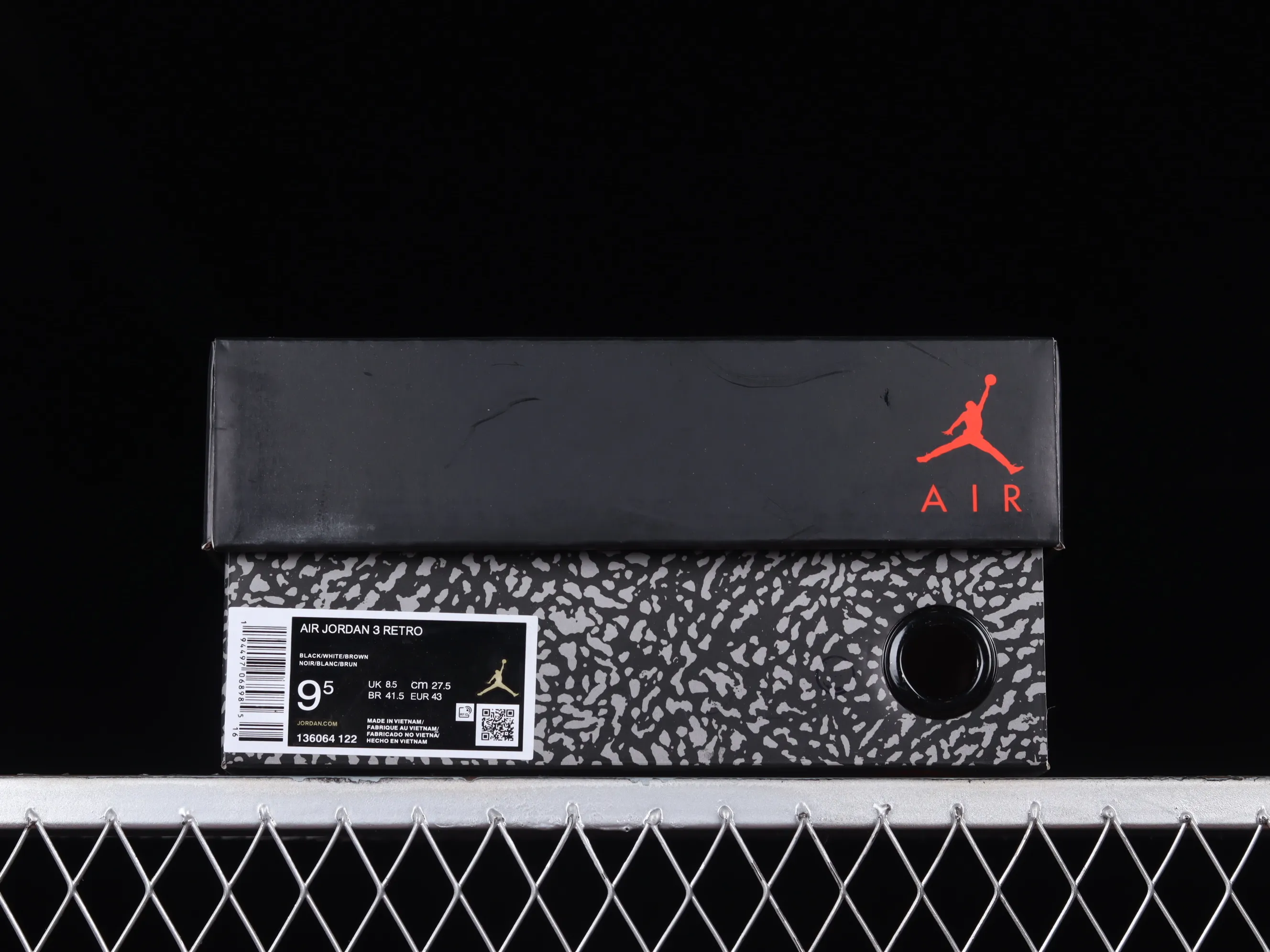 All categories Air Jordan Jordan series basketball shoes Air Jordan 3 Air Jordan 3 "Mocha" AJ3 Joe 3 Mocha white coffee burst pattern replica basketball shoes 136064-122